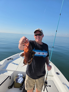Nice red grouper on the deep sea jigging adventure today!