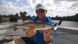 Spotted weakfish caught while fishing in FL