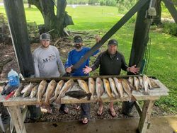 Three anglers fishing in Saint Bernard