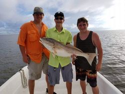 Three people fishing in Saint Bernard
