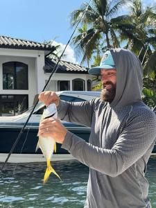 Angler enjoying a fishing cruise in North Miami Beach