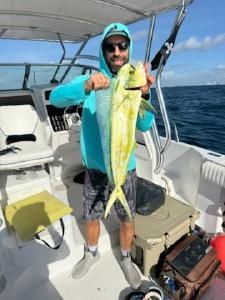 Person fishing at North Miami Beach