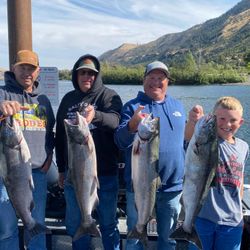 4 anglers fishing in OR with 4 huge fish