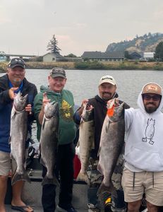 4 chinook and coho salmon, 25-inch fish, fishing in Irrigon