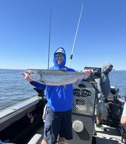 Coho salmon caught while fishing in Astoria
