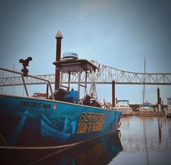 Fishermen fishing in the scenic town of Astoria