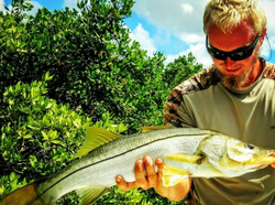 A snook, a 24-inch fish, caught while fishing in Englewood