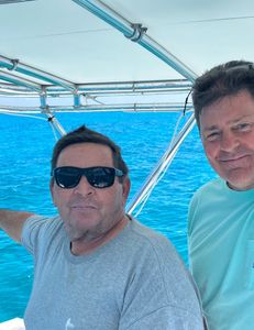 Two people fishing in Islamorada