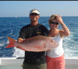 Mutton snapper, a 28-inch fish, caught while fishing in FL