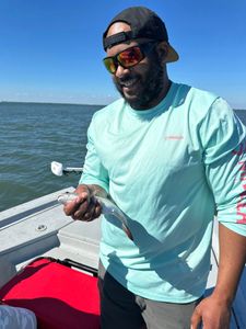 Person fishing at Aransas Pass