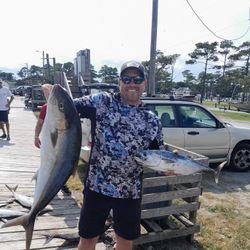 Two Blackfin Tuna, a large fish species, caught while fishing in NC