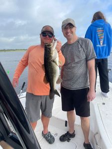 Photograph of a large largemouth bass caught while fishing in Florida