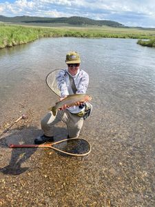 A rainbow trout caught while fishing in CO