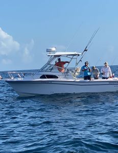 Fishing crew ready for big catches on the water!