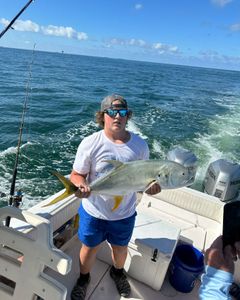 Crevalle Jack, a 20-inch fish, caught while fishing on Dauphin Island