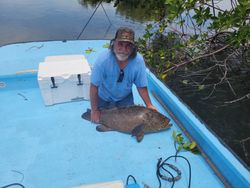 Fishing on Chokoloskee Island with a 18-inch catch