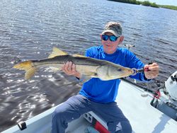 Reeling in snook at Chokoloskee