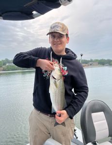 Striped bass caught while fishing in Oakwood