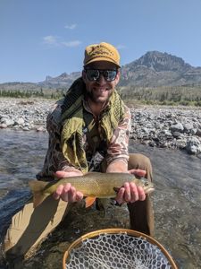 Fisherman with a 17-inch catch in Dubois