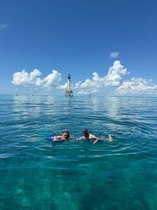 Two people fishing in Islamorada