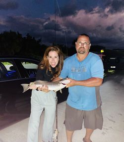 Two people fishing at Jensen Beach