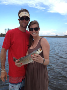 Two people fishing at Manns Harbor
