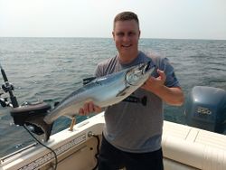 Chinook salmon caught while fishing in NY