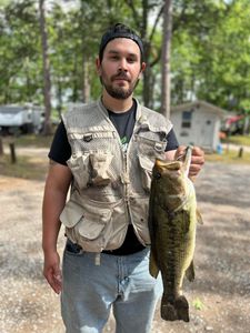 Angler enjoying fishing adventure in MI