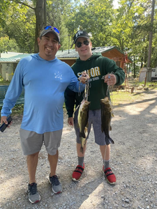 2 people fishing in MI