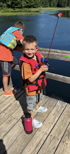 Angler fishing in MI with fishing and tours equipment