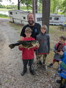 A largemouth bass caught during a fishing tour in MI