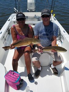Two anglers fishing in North Carolina