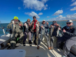 5 rainbow trout and chinook salmon caught while fishing in Oswego
