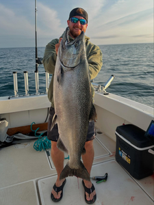Chinook salmon caught while fishing in NY