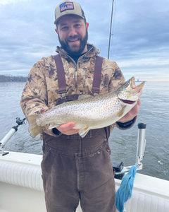 Angler fishing in Oswego