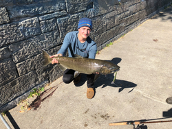 Lake trout caught while fishing in Oswego