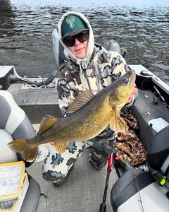 A lone angler reeling in a 22-inch catch in Crandon