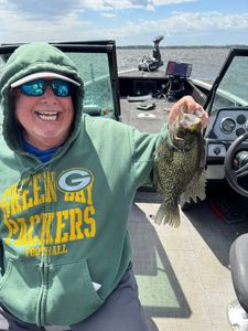 A single crappie fish caught while fishing in WI