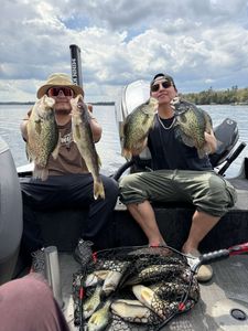 2 anglers caught 4 crappie fish in Wisconsin