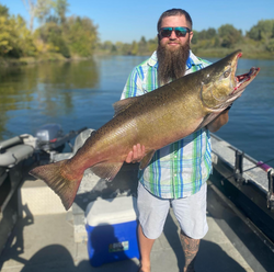 A person fishing in California