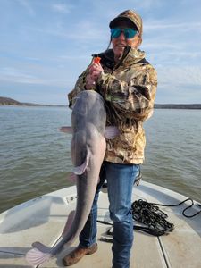 Angler with a 35-inch fish in OK