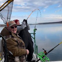 Two people fishing in OK