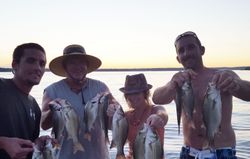 Six hybrid striped bass, white bass, and striped bass caught fishing in Wagoner