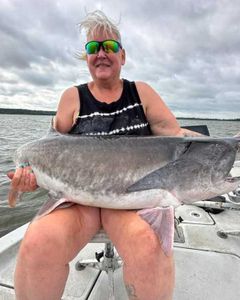 One fisherman catching a 29-inch fish in Wagoner
