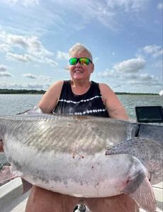 Lone angler fishing for big catch in beautiful OK location