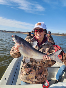 Angler with a large white catfish at Wagoner