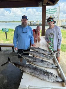 Two king mackerel and wahoo fish caught on fishing trip in Jacksonville