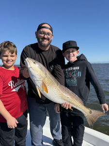 Nice redfish on light tackle! Weather cleared up perfectly for an exciting adventure.