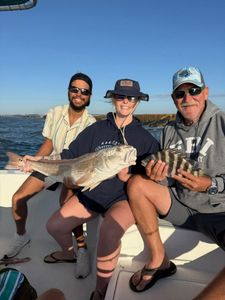 Two sheepshead and redfish caught fishing in Florida