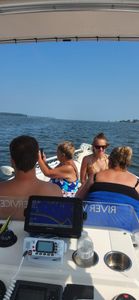 Two people enjoying a cruise and fishing trip in VA